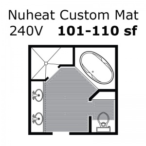 240 Volt 101 - 110 sf Custom Heat Mat